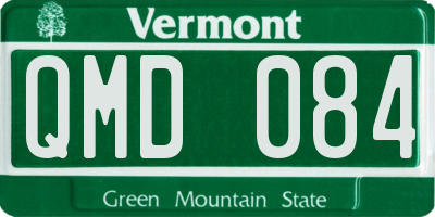 VT license plate QMD084