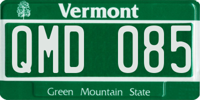 VT license plate QMD085