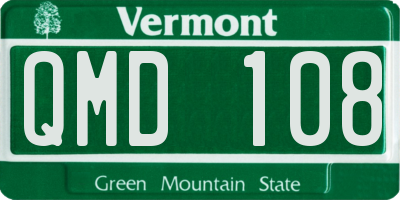 VT license plate QMD108