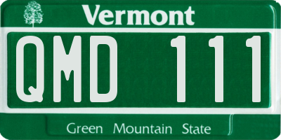 VT license plate QMD111