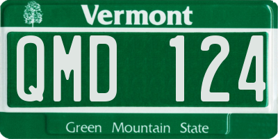 VT license plate QMD124