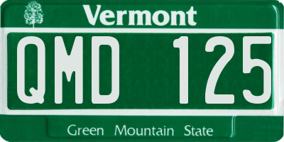 VT license plate QMD125