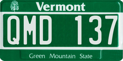 VT license plate QMD137