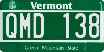 VT license plate QMD138