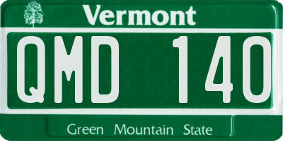 VT license plate QMD140