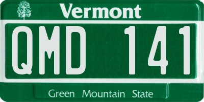 VT license plate QMD141