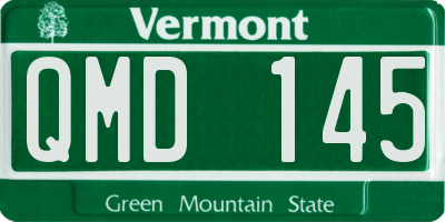 VT license plate QMD145