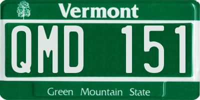 VT license plate QMD151