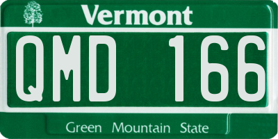 VT license plate QMD166