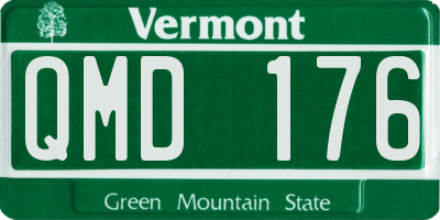 VT license plate QMD176