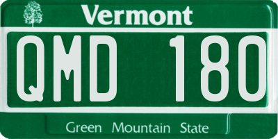 VT license plate QMD180