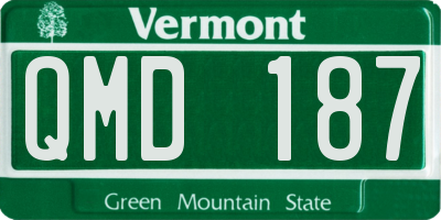 VT license plate QMD187