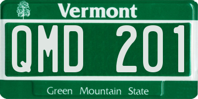 VT license plate QMD201