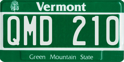 VT license plate QMD210