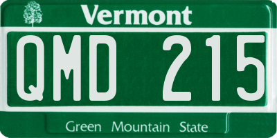 VT license plate QMD215
