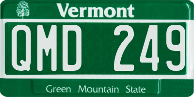 VT license plate QMD249