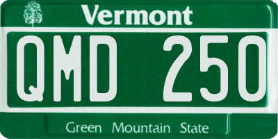 VT license plate QMD250
