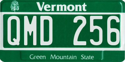 VT license plate QMD256