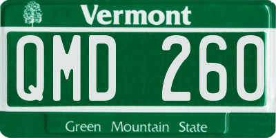 VT license plate QMD260
