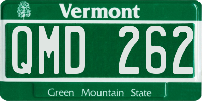 VT license plate QMD262