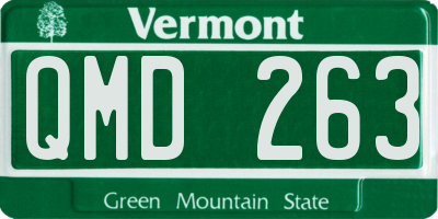 VT license plate QMD263