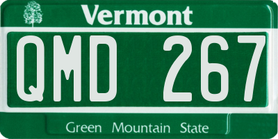 VT license plate QMD267