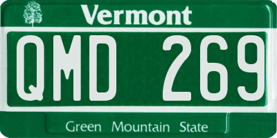 VT license plate QMD269