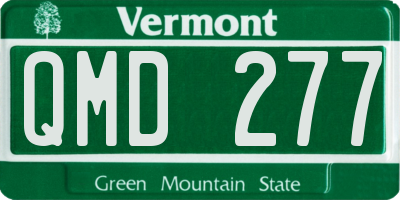 VT license plate QMD277