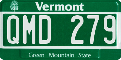 VT license plate QMD279