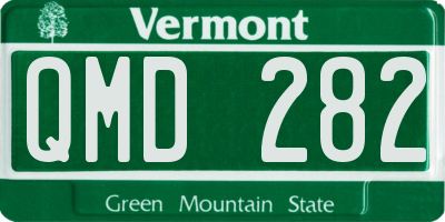 VT license plate QMD282