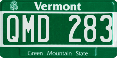 VT license plate QMD283