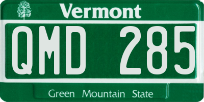 VT license plate QMD285