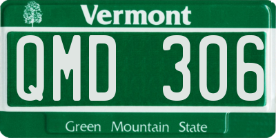 VT license plate QMD306