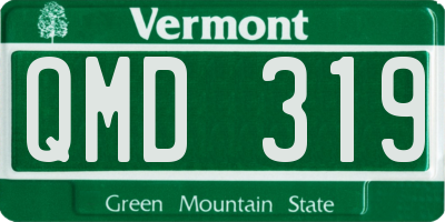 VT license plate QMD319