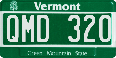VT license plate QMD320