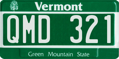 VT license plate QMD321
