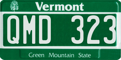 VT license plate QMD323