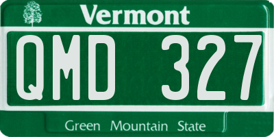 VT license plate QMD327