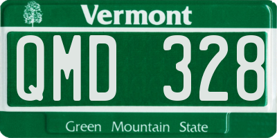 VT license plate QMD328