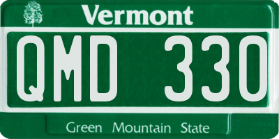 VT license plate QMD330