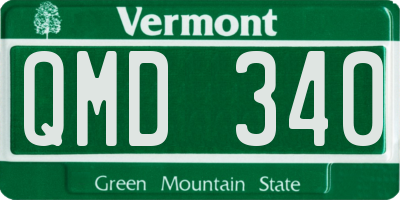 VT license plate QMD340
