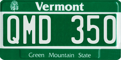 VT license plate QMD350