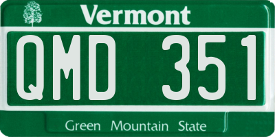 VT license plate QMD351