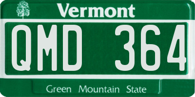 VT license plate QMD364