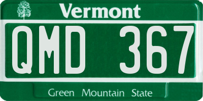 VT license plate QMD367