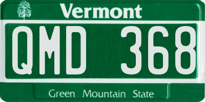 VT license plate QMD368