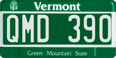 VT license plate QMD390