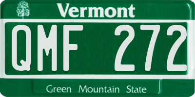 VT license plate QMF272