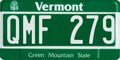 VT license plate QMF279