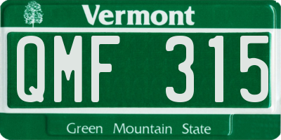 VT license plate QMF315